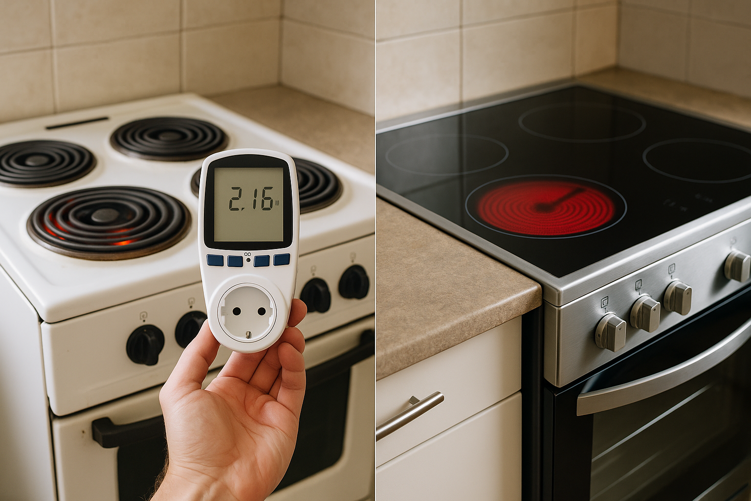 Illustration af hvad bruger en komfur i strøm