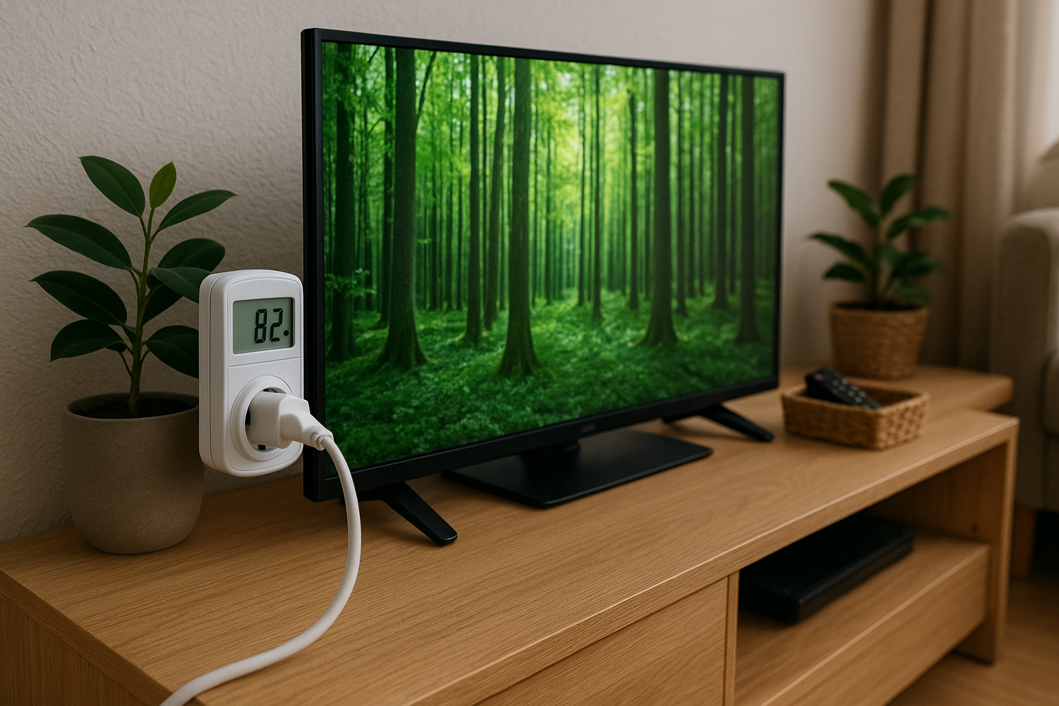 Illustration af hvad bruger tv i strøm