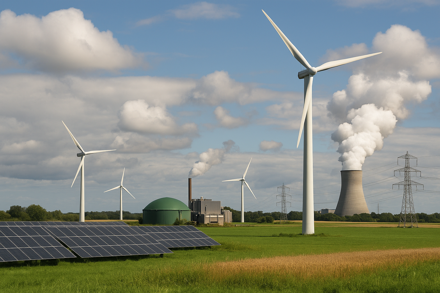 Illustration af hvor kommer strøm fra i danmark