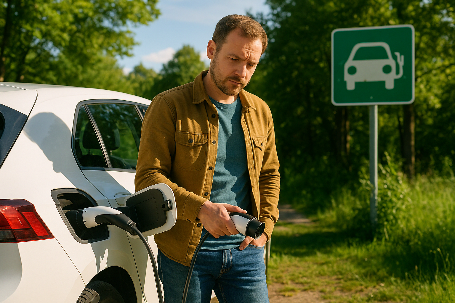 Illustration af hvor meget co2 udleder en el bil