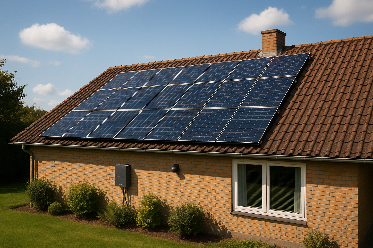 Illustration af hvor meget strøm producerer et 4 kw solcelleanlæg?